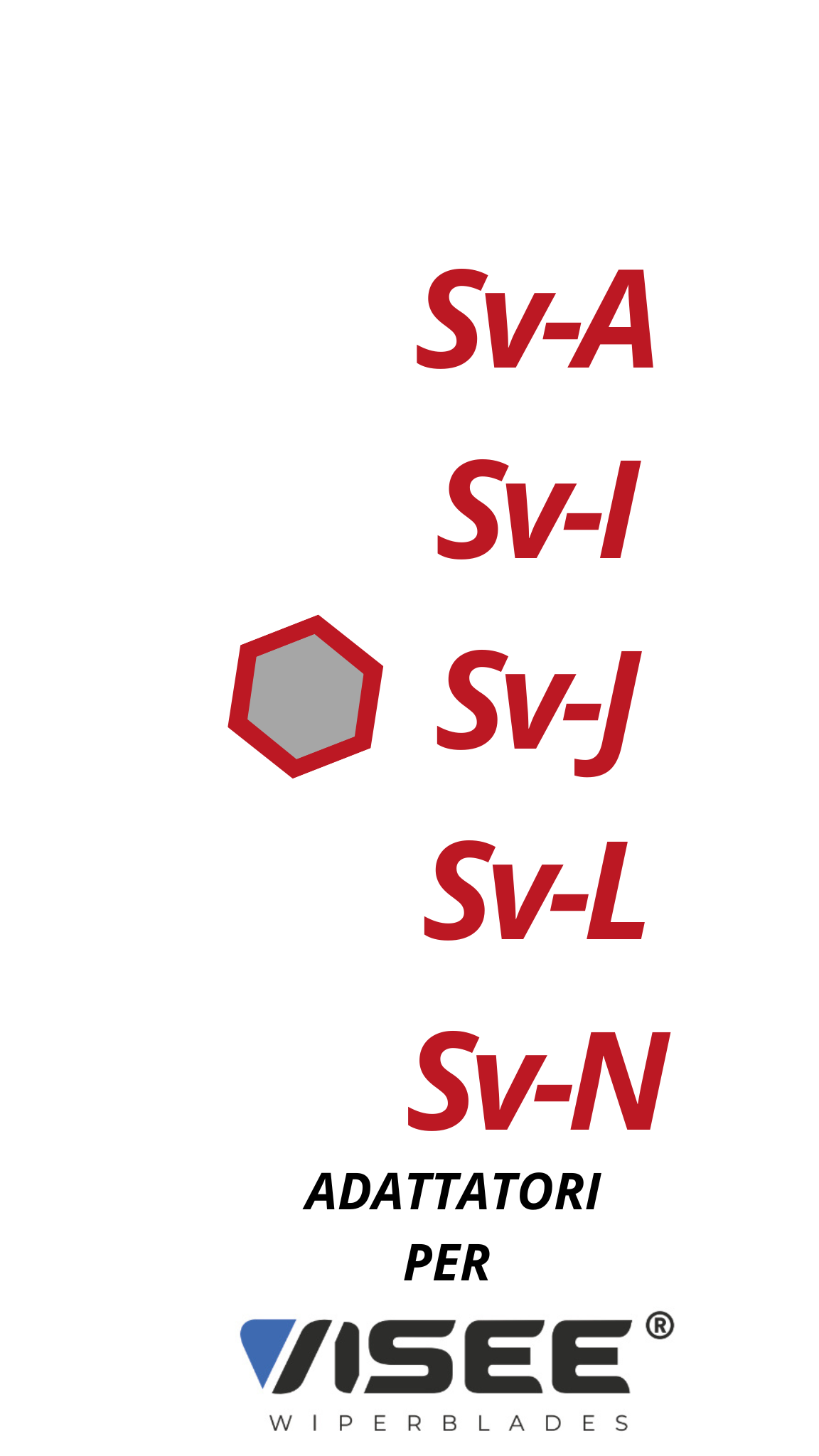 Adattatore per tergicristalli Visee MultiSet Sv-A Sv-I Sv-J Sv-L Sv-N