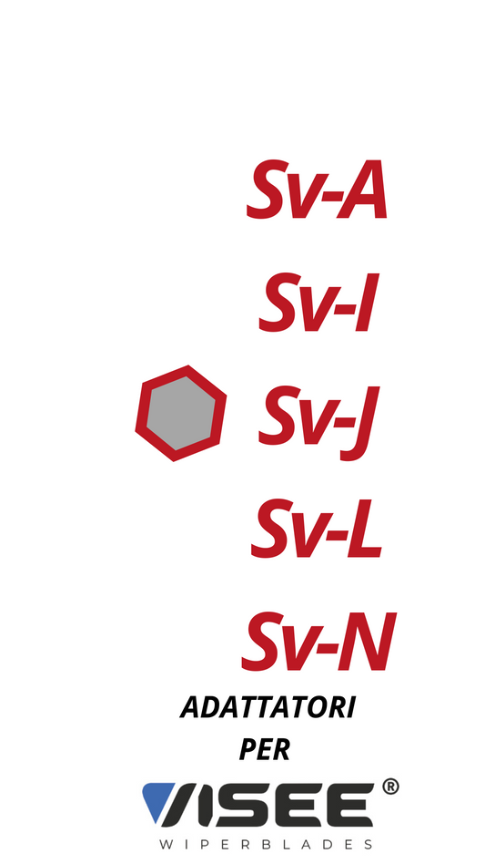 Adattatore per tergicristalli Visee MultiSet Sv-A Sv-I Sv-J Sv-L Sv-N